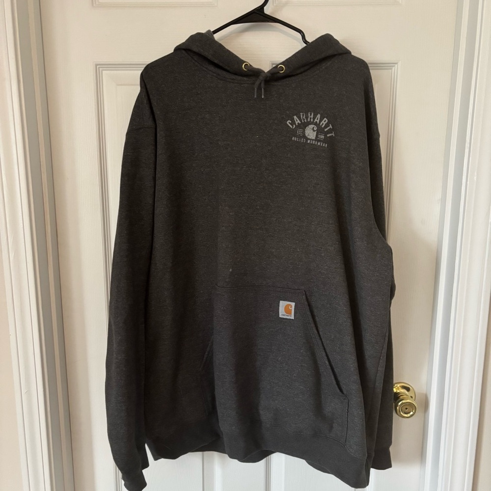 Carhartt Men's Charcoal Hoodie 2XL